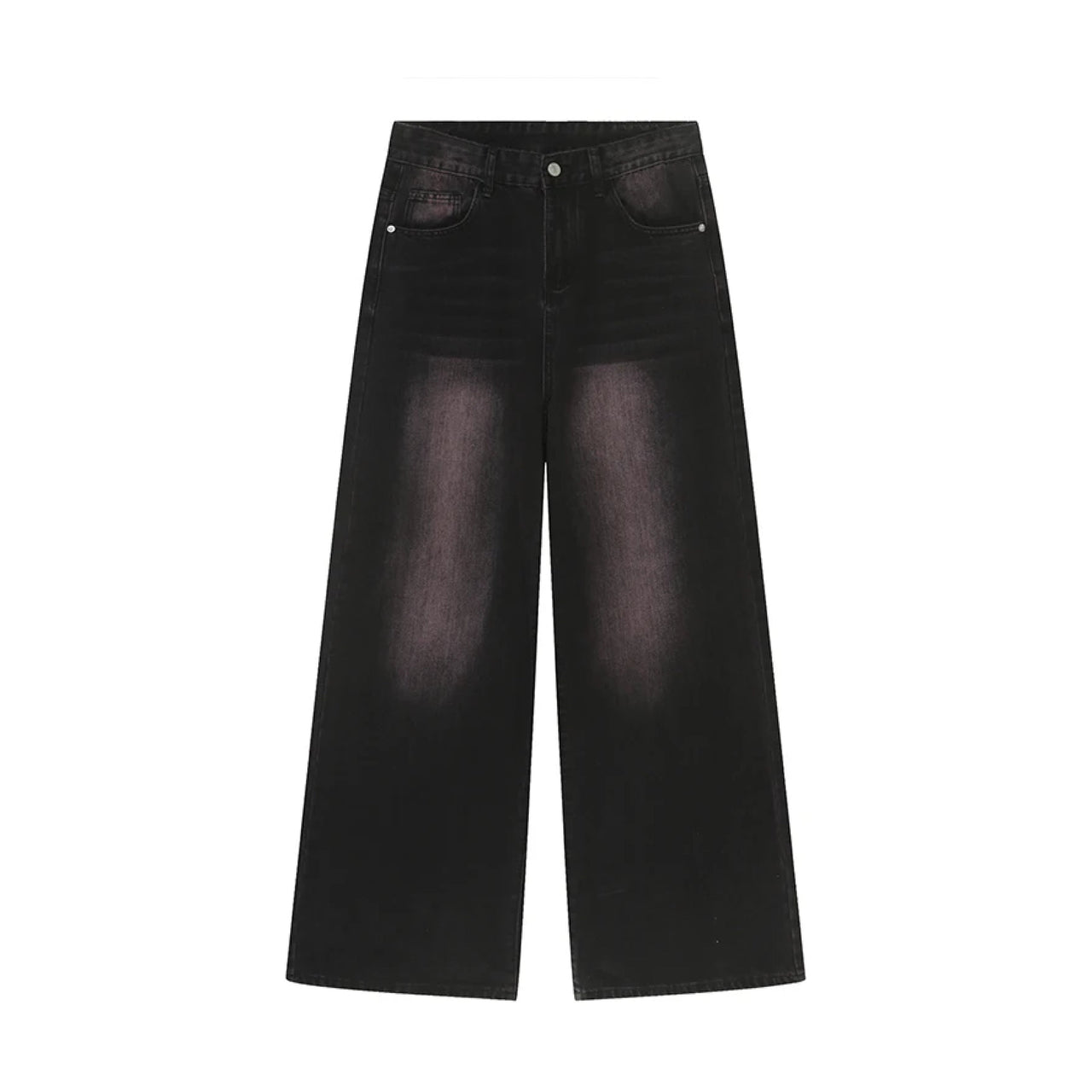 Black/Pink Fade Baggy Jeans-streetwear-techwear