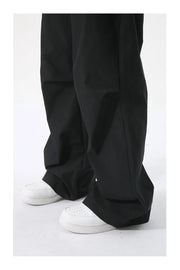 Boxer Waistband Pleated Knee Shell Pants-streetwear-techwear