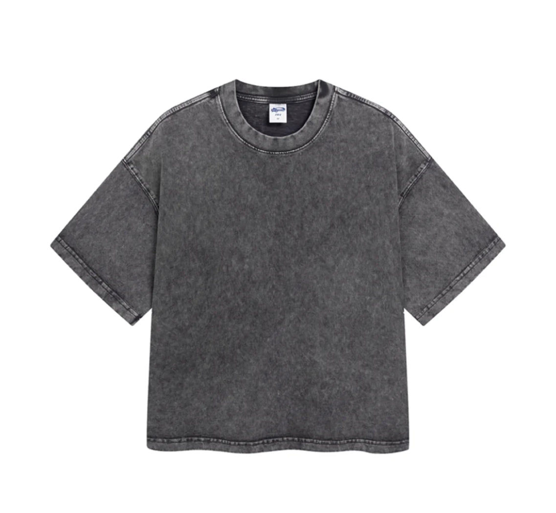 Boxy Fit Washed Drop Sleeve T-Shirt-streetwear-techwear