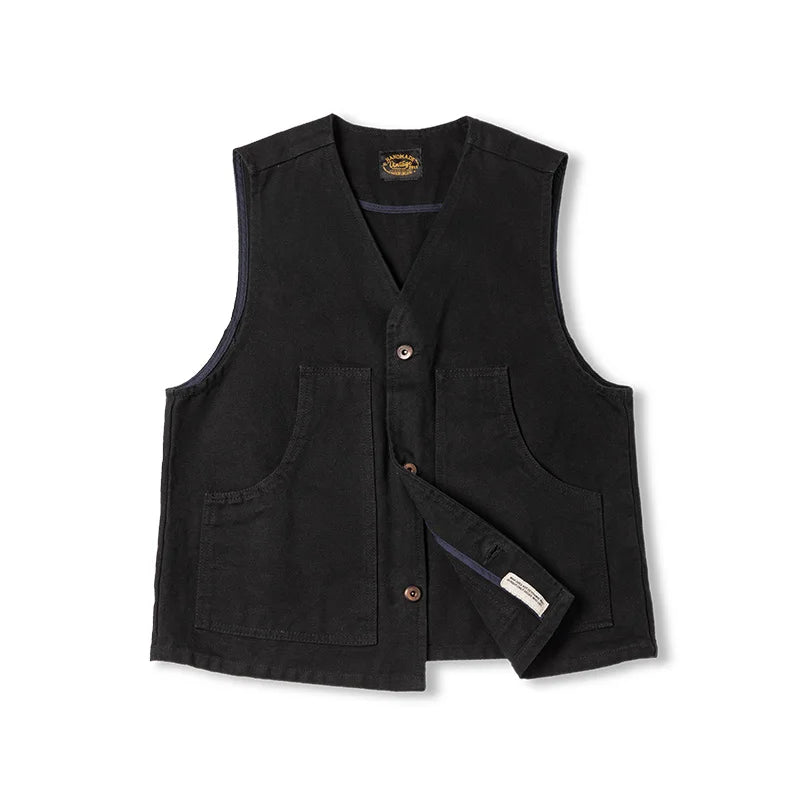 Canvas Workwear Vest-streetwear-techwear