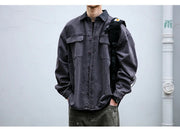 Garment Dyed Cargo Overshirt-streetwear-techwear