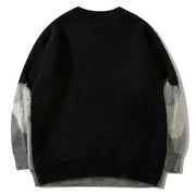 Cat Graphic Knitted Sweater-streetwear-techwear