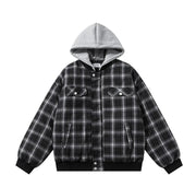 Check Hooded Jacket-streetwear-techwear