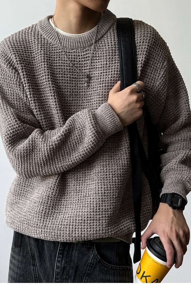 Chenille Crewneck Sweater-streetwear-techwear