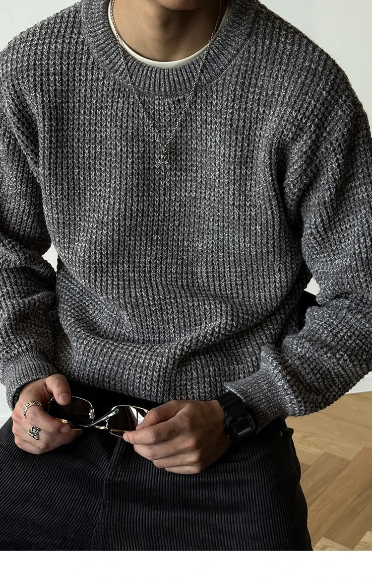 Chenille Crewneck Sweater-streetwear-techwear