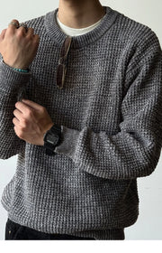 Chenille Crewneck Sweater-streetwear-techwear