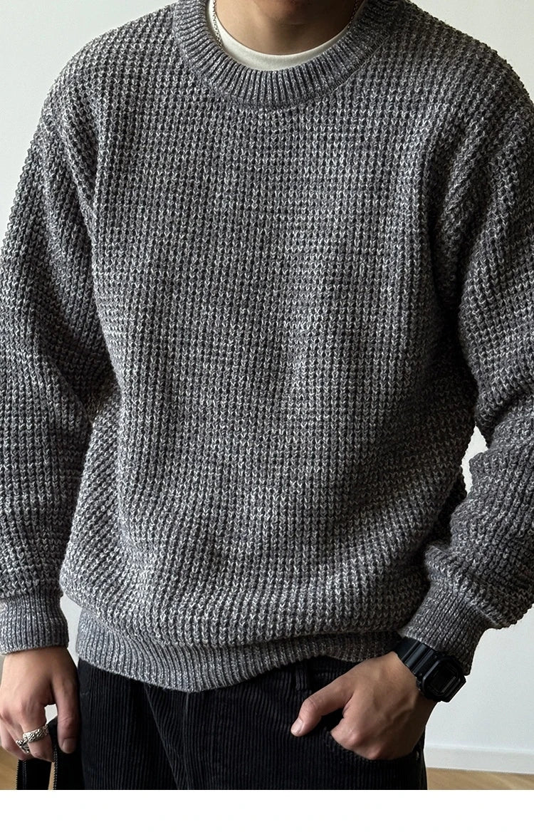 Chenille Crewneck Sweater-streetwear-techwear