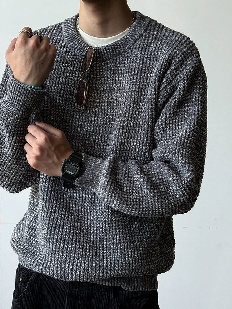 Chenille Crewneck Sweater-streetwear-techwear