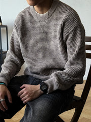 Chenille Crewneck Sweater-streetwear-techwear