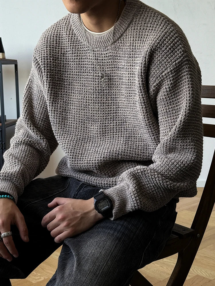 Chenille Crewneck Sweater-streetwear-techwear