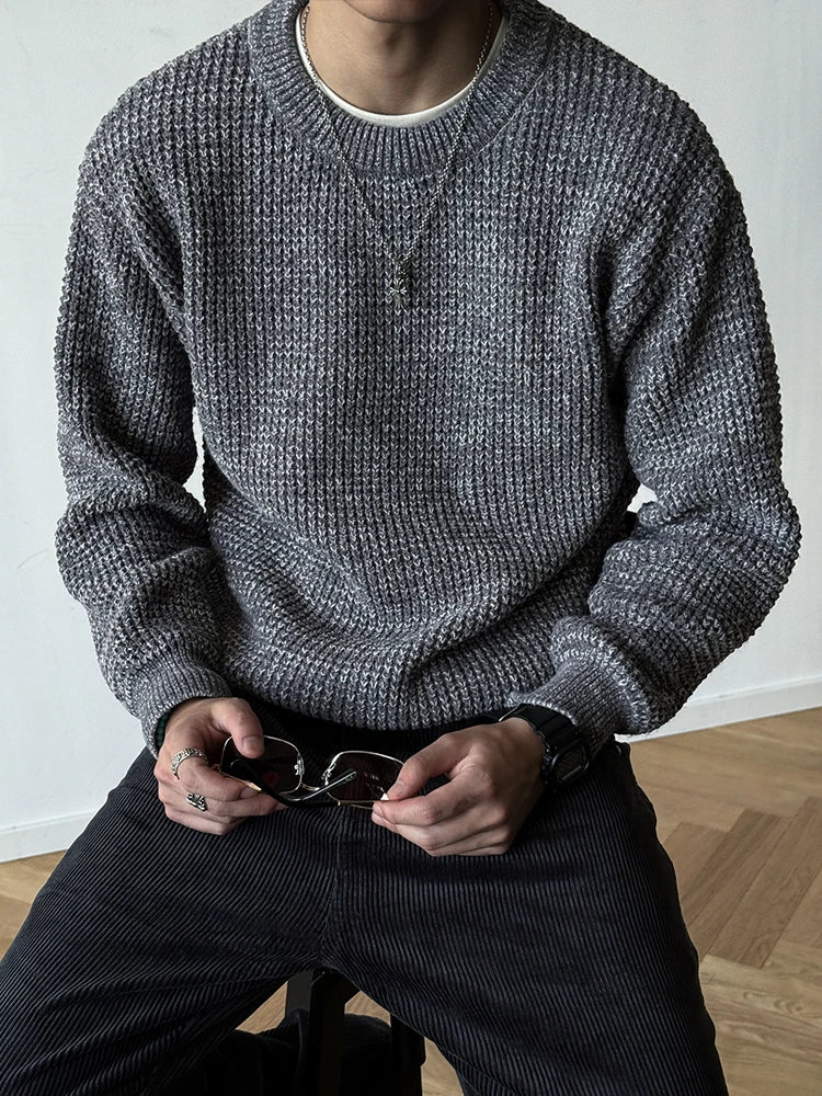 Chenille Crewneck Sweater-streetwear-techwear