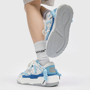 Chunky Lace Platform Sneakers-streetwear-techwear