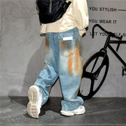 Copper Dust Baggy Denim Jeans-streetwear-techwear