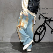 Copper Dust Baggy Denim Jeans-streetwear-techwear