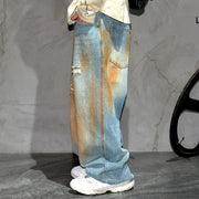 Copper Dust Baggy Denim Jeans-streetwear-techwear