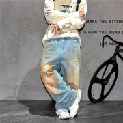 Copper Dust Baggy Denim Jeans-streetwear-techwear