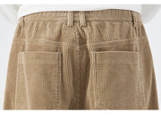 Corduroy Barrel Leg Trousers-streetwear-techwear