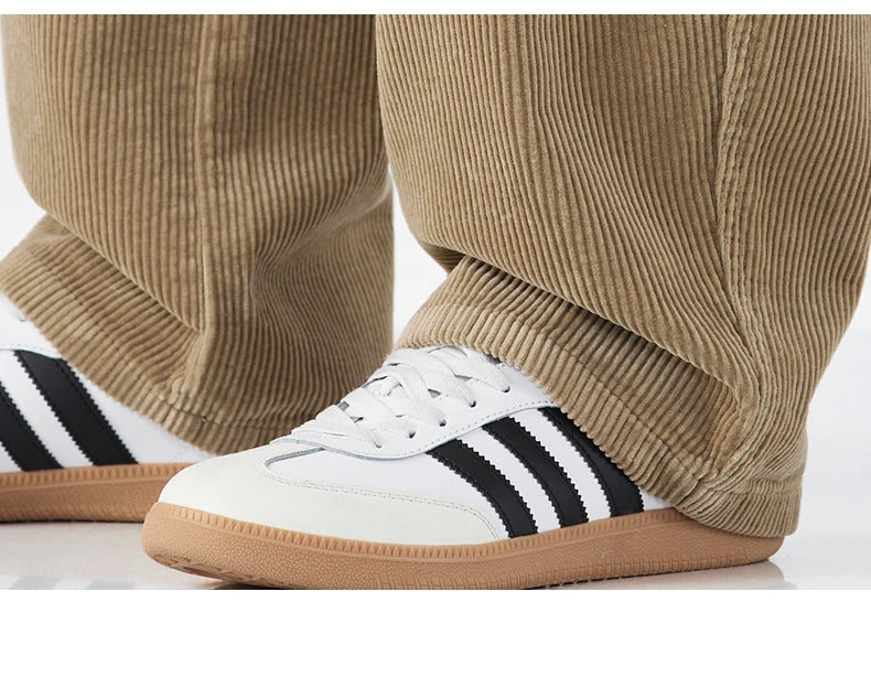 Corduroy Barrel Leg Trousers-streetwear-techwear