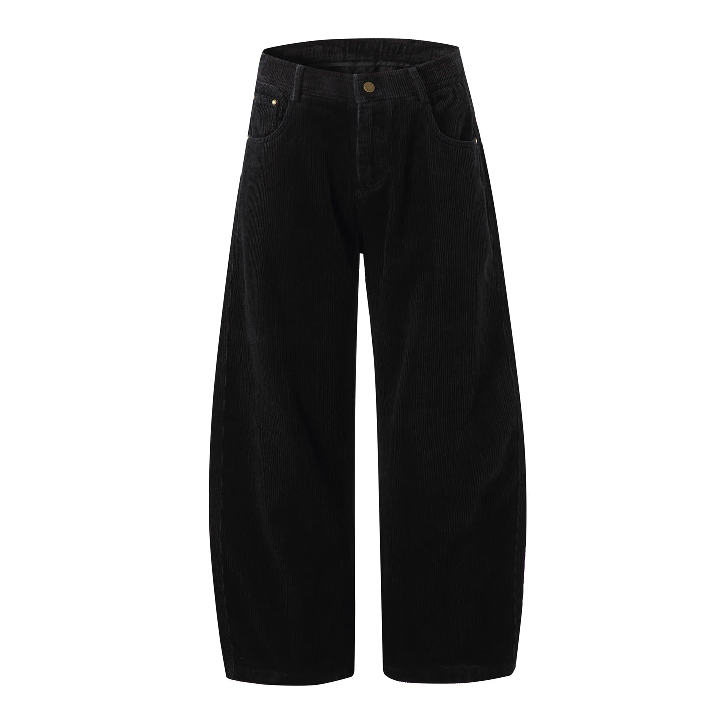 Corduroy Barrel Leg Trousers-streetwear-techwear
