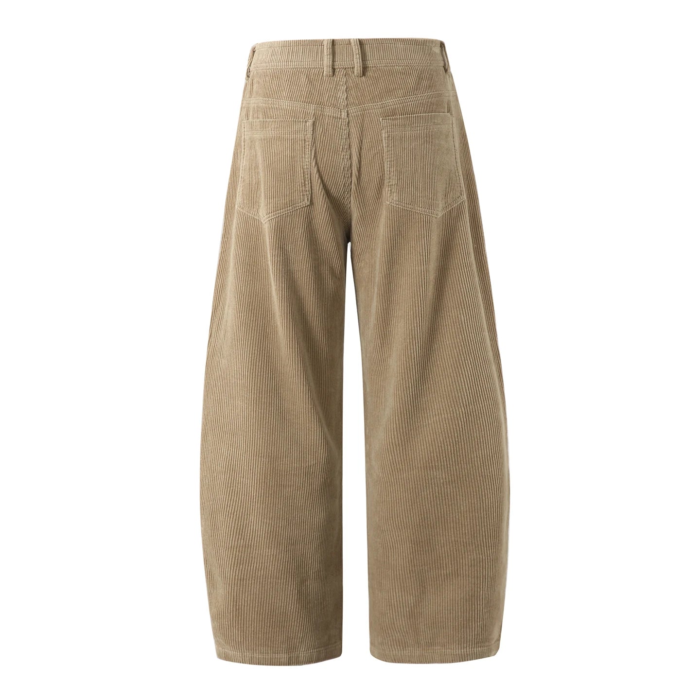 Corduroy Barrel Leg Trousers-streetwear-techwear