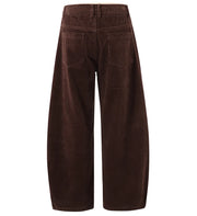 Corduroy Barrel Leg Trousers-streetwear-techwear