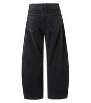 Corduroy Barrel Leg Trousers-streetwear-techwear