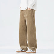 Corduroy Barrel Leg Trousers-streetwear-techwear