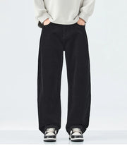 Corduroy Barrel Leg Trousers-streetwear-techwear