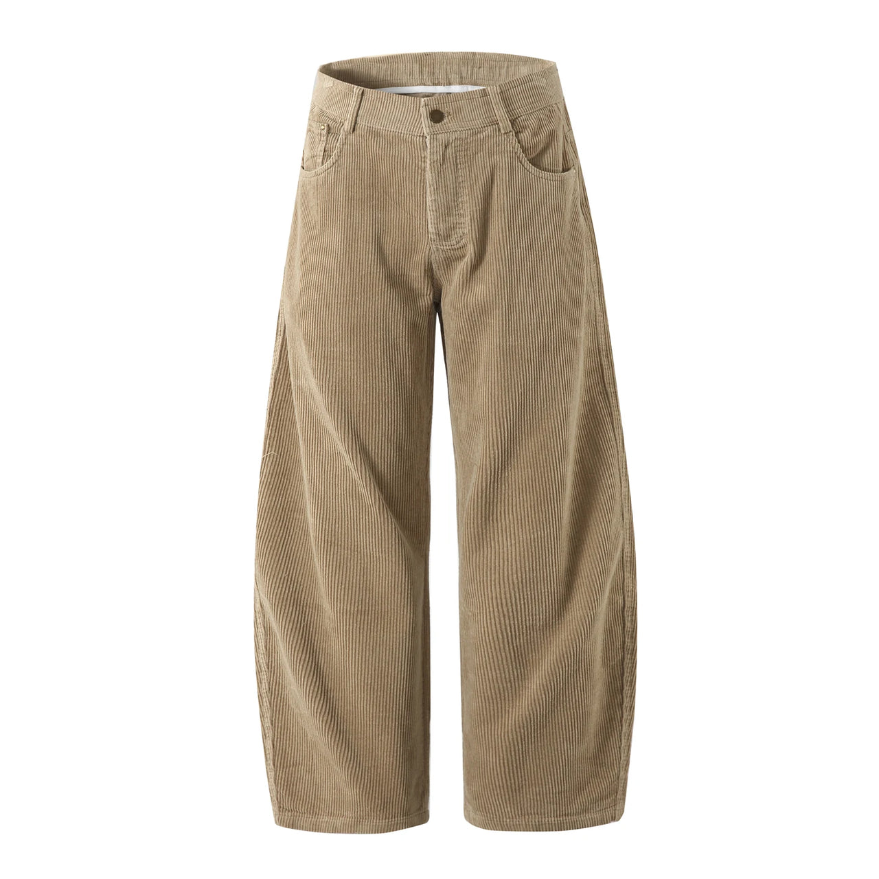 Corduroy Barrel Leg Trousers