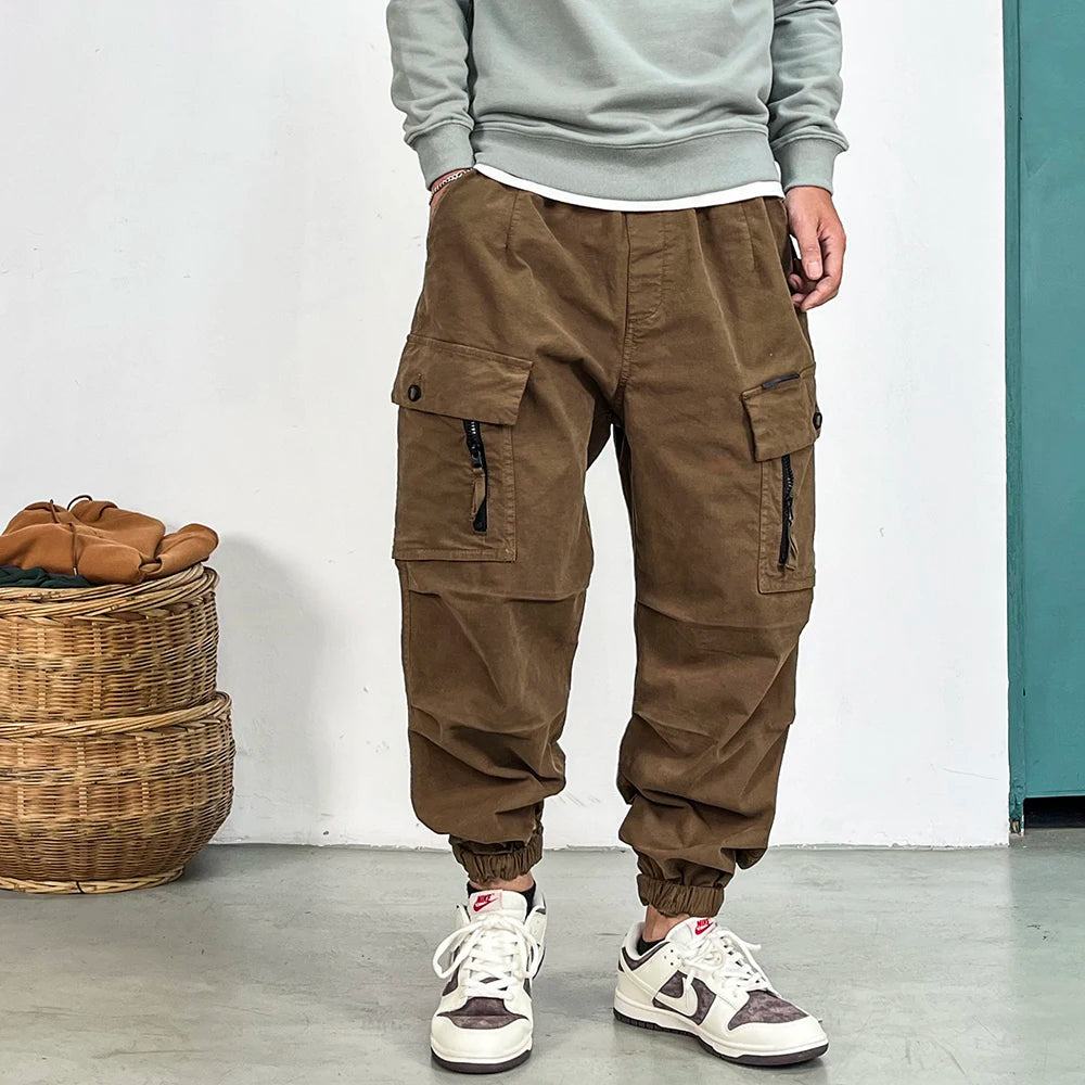 Cuffed Utility Cargo Pants-streetwear-techwear