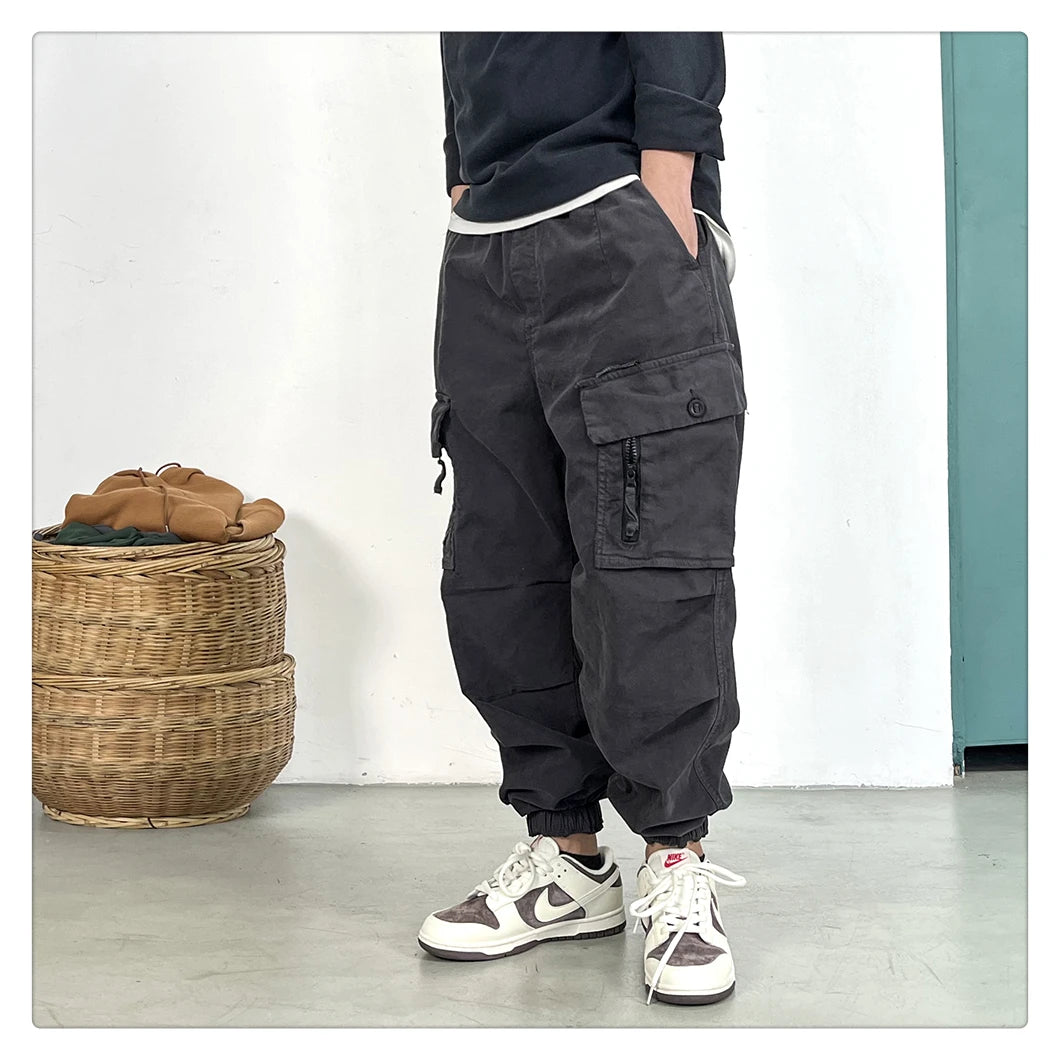 Cuffed Utility Cargo Pants-streetwear-techwear