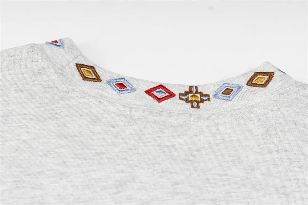 DARK HARVEST AZTQ Applique T-Shirt-streetwear-techwear