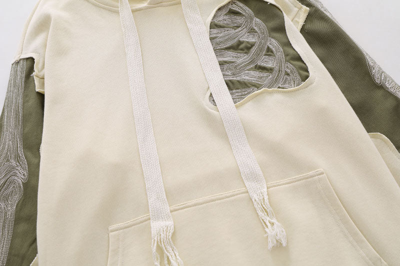 Distressed Skeleton Embroidered Hoodie-streetwear-techwear