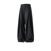 Double Pleat Wide Trousers-streetwear-techwear