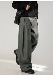 Double Pleat Wide Trousers-streetwear-techwear