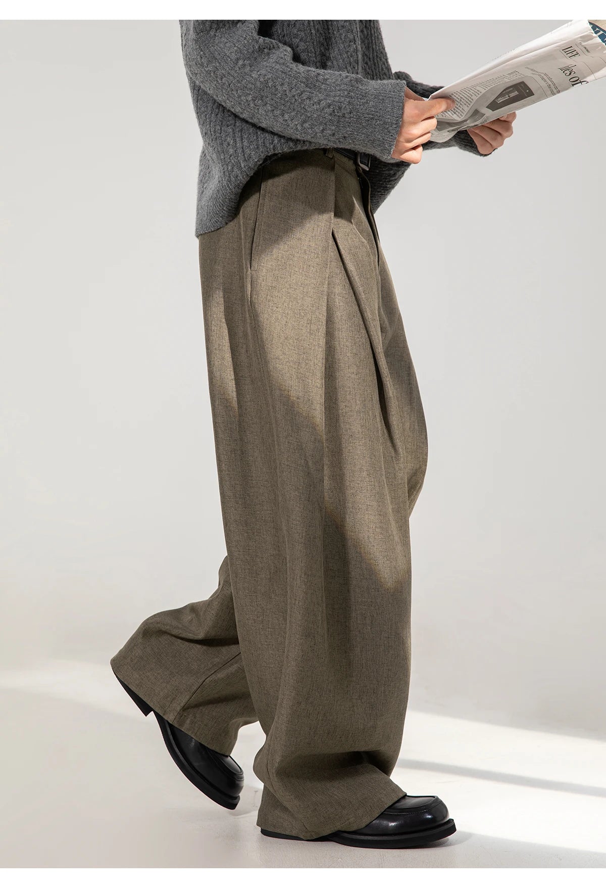 Double Pleat Wide Trousers-streetwear-techwear