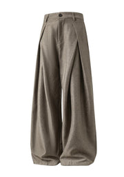 Double Pleat Wide Trousers-streetwear-techwear