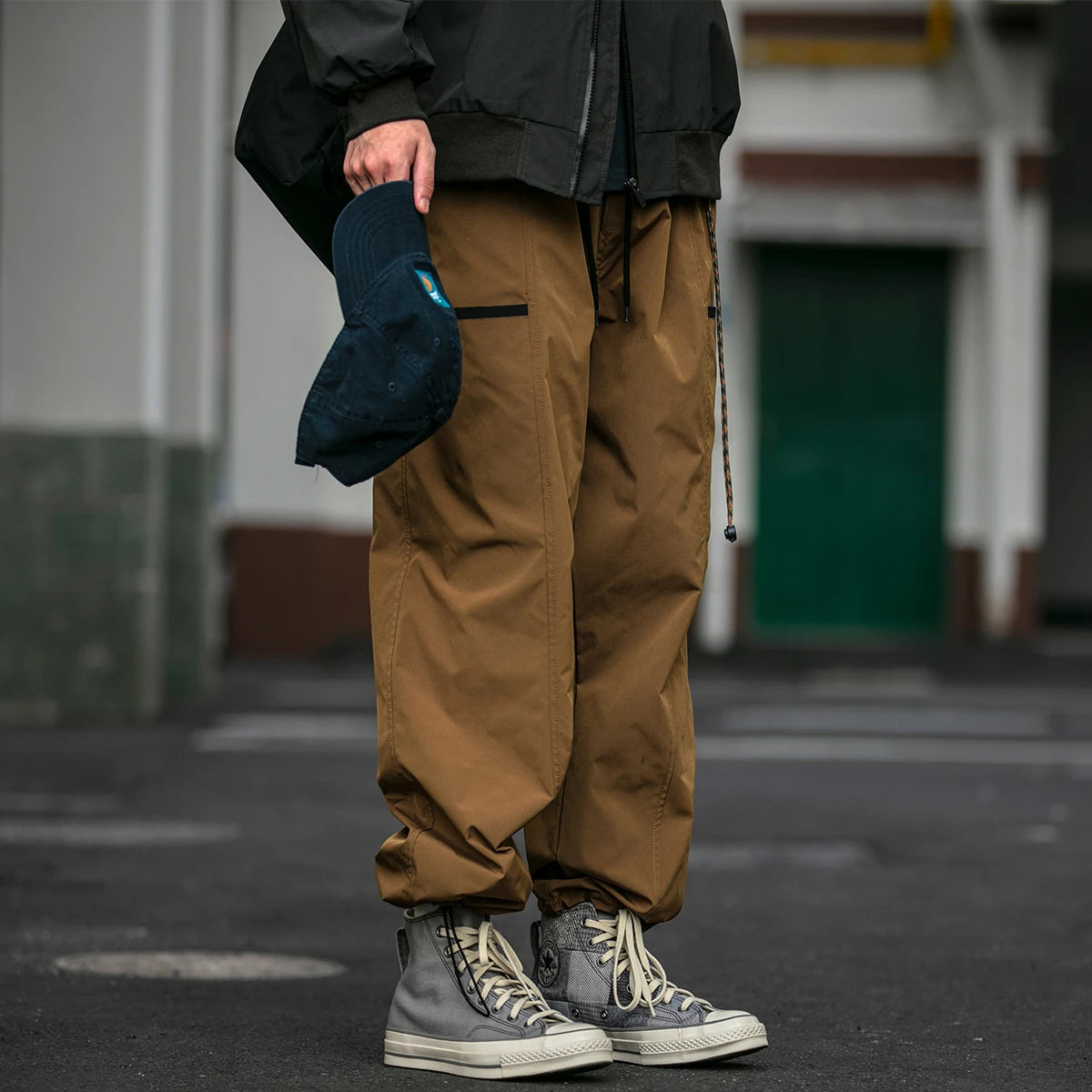 Drawstring Keychain Cargo Pants-streetwear-techwear