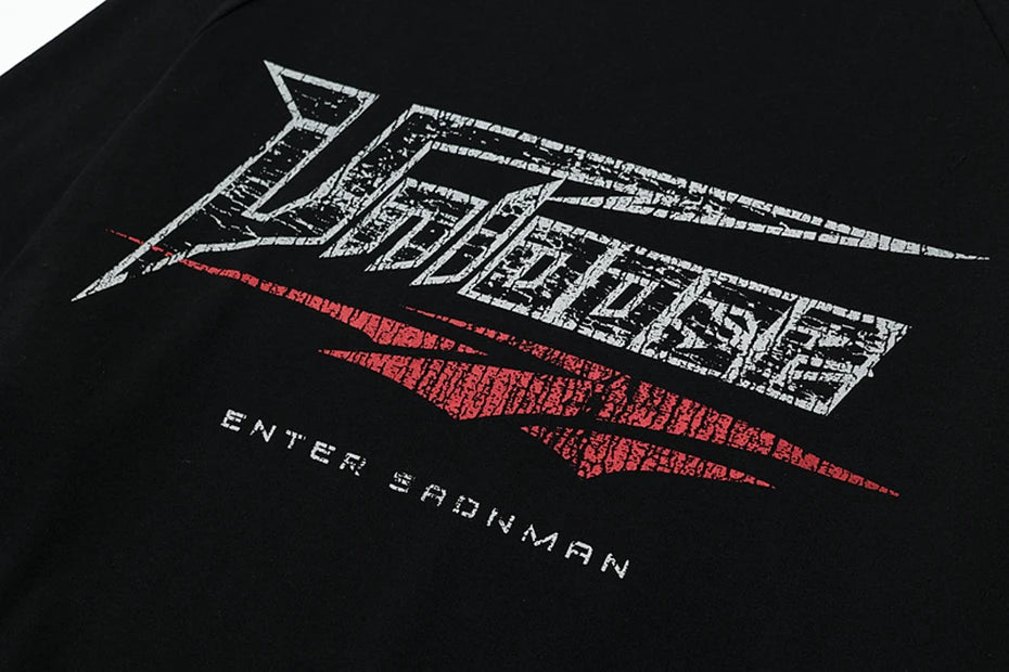 ENTER SANDMAN Camouflage Mock Sleeve T-Shirt-streetwear-techwear