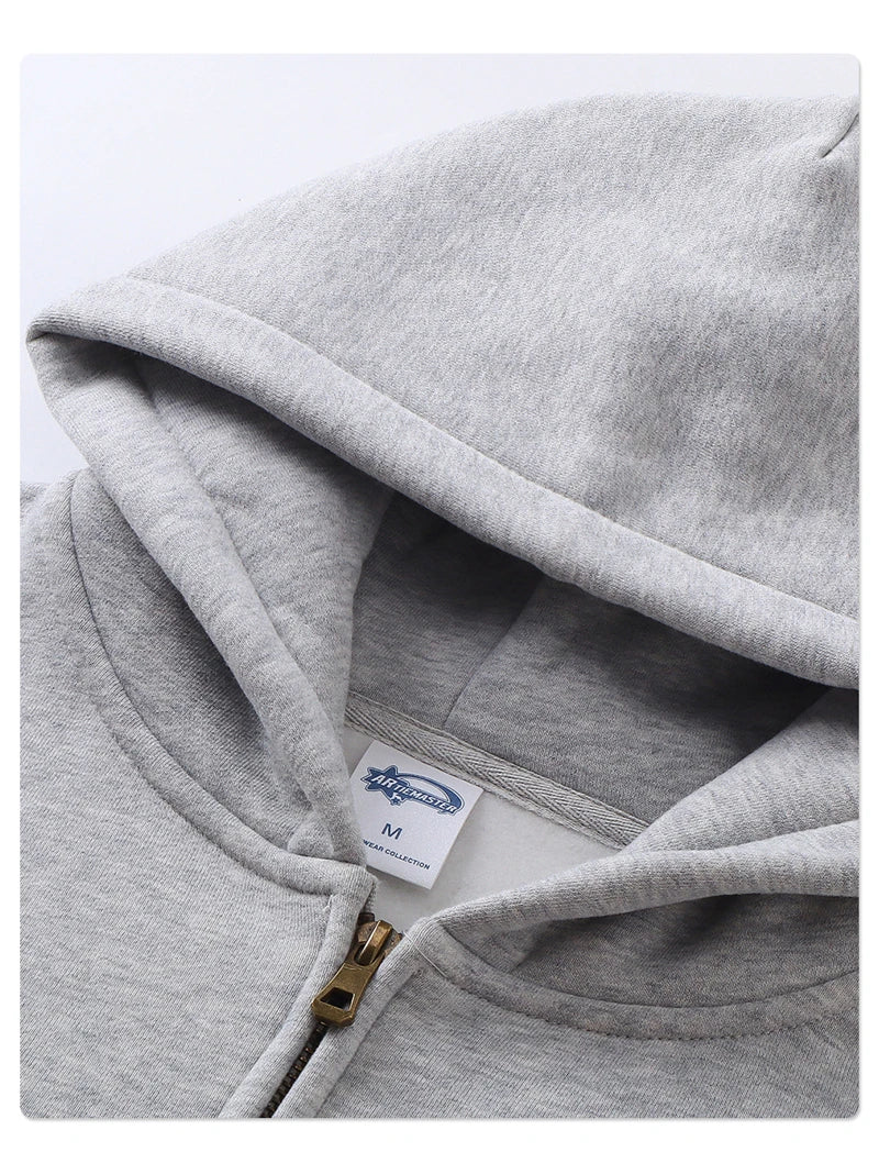 Essential Boxy Zip Hoodie-streetwear-techwear