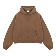 Essential Boxy Zip Hoodie-streetwear-techwear