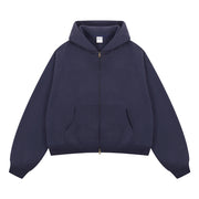 Essential Boxy Zip Hoodie-streetwear-techwear
