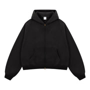 Essential Boxy Zip Hoodie-streetwear-techwear