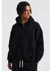 Essential Boxy Zip Hoodie-streetwear-techwear
