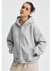 Essential Boxy Zip Hoodie-streetwear-techwear