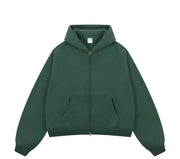 Essential Boxy Zip Hoodie-streetwear-techwear