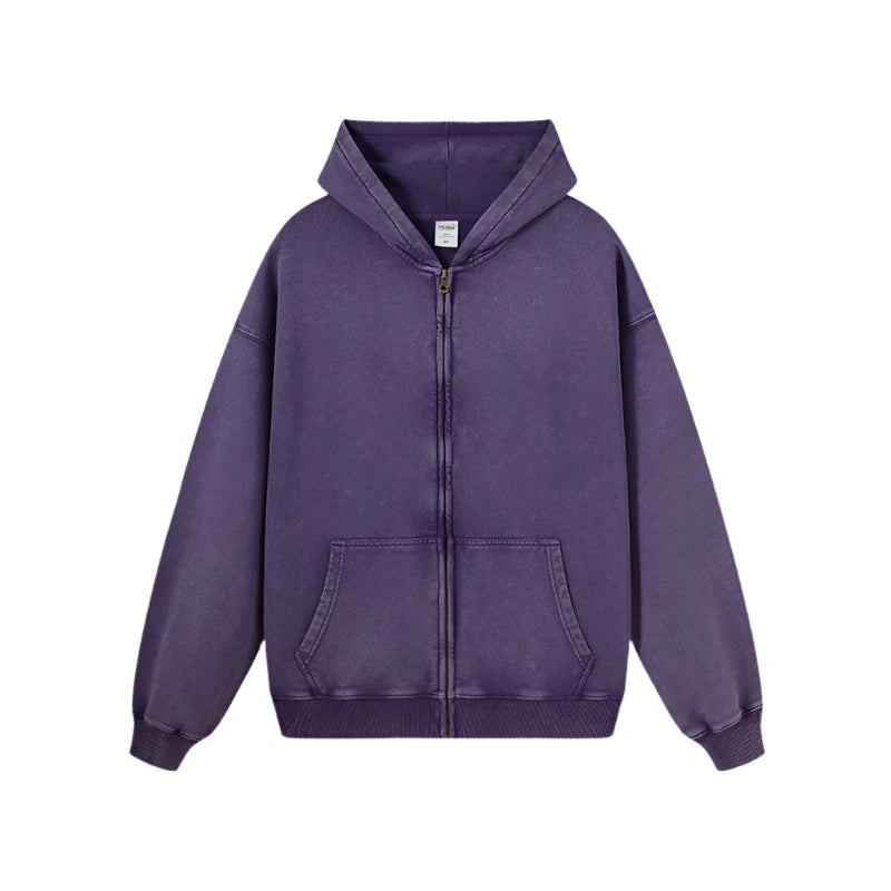 Zip up hoodie purple best sale