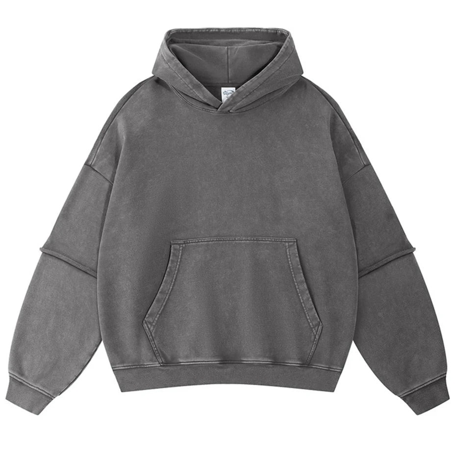 Essential Heavyweight Vintage Wash Hoodie-streetwear-techwear