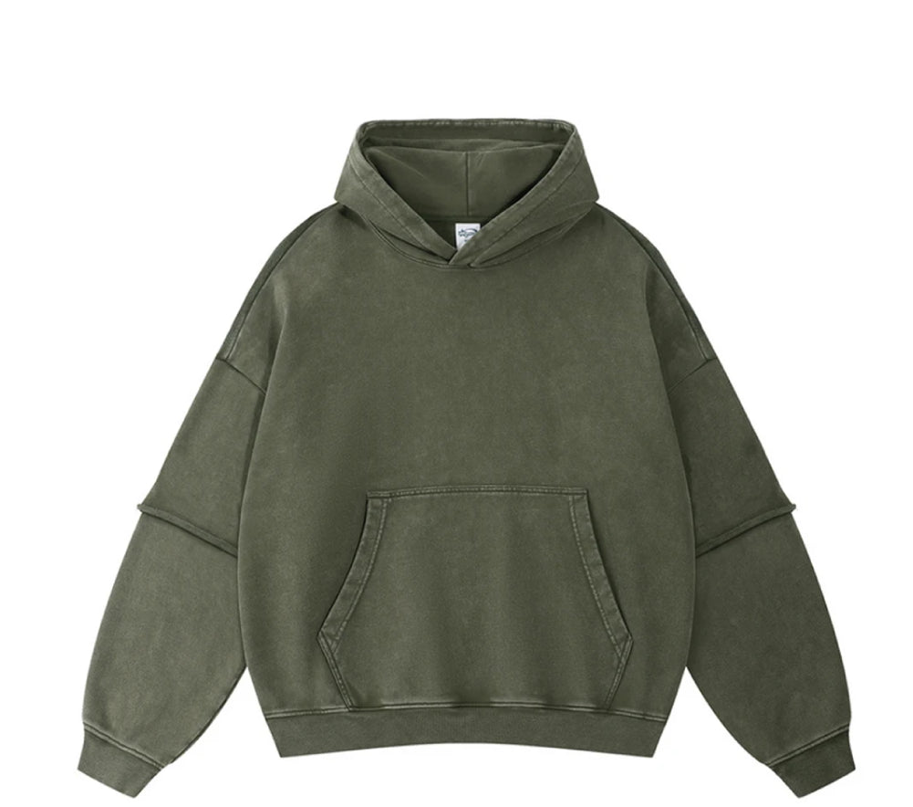 Essential Heavyweight Vintage Wash Hoodie-streetwear-techwear