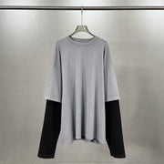 Essential Vintage Wash Double Layer Long Sleeve-streetwear-techwear